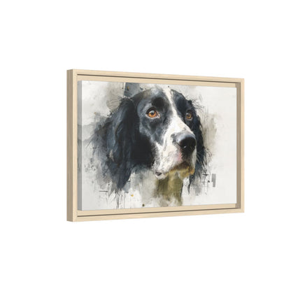 English Springer Spaniel Canvas Print – natural wood framed canvas