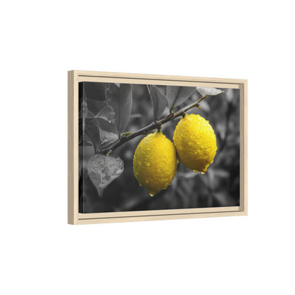Lemon Tree Canvas Print – natural wood framed canvas