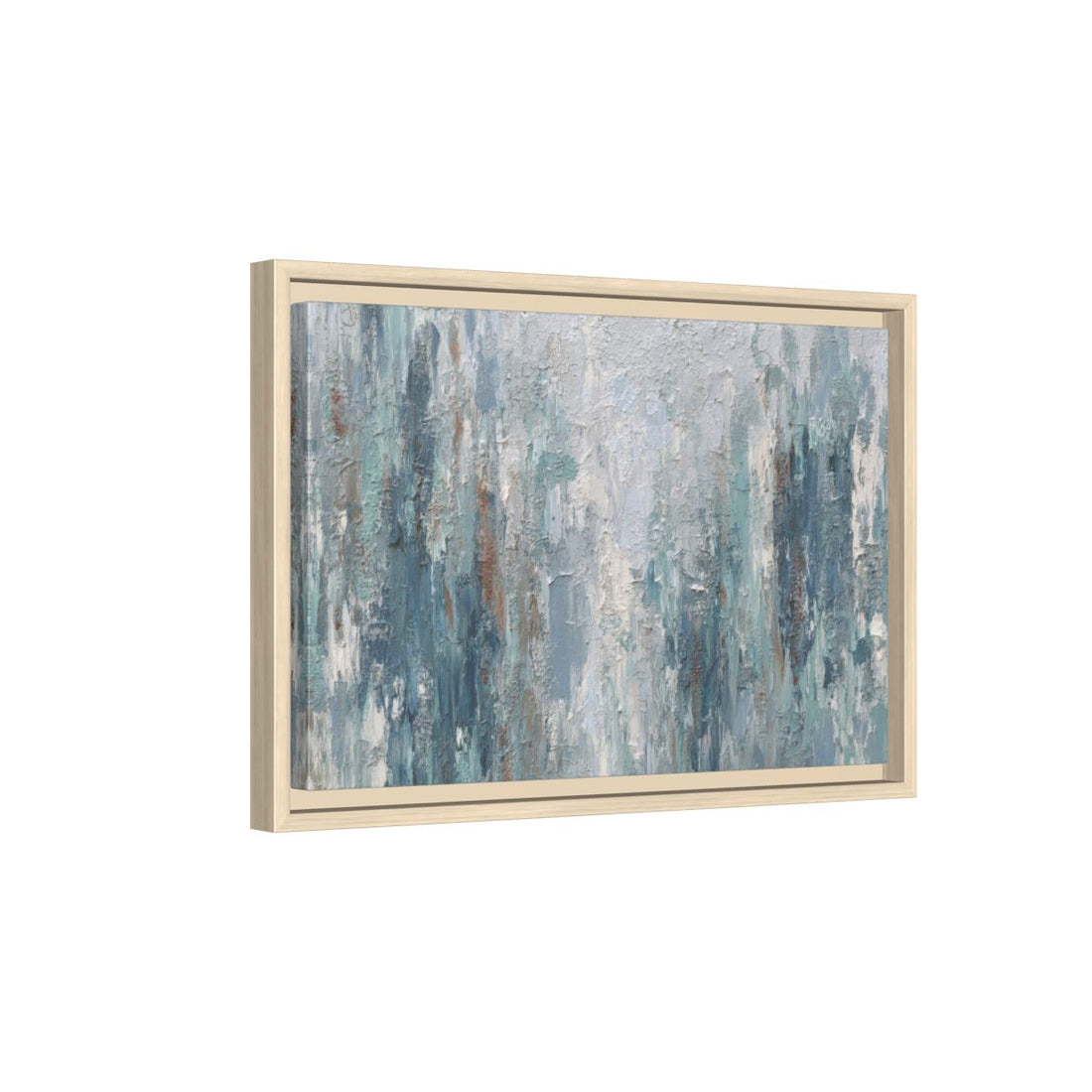 Abstract Forest Canvas Wall Art – natural wood framed canvas
