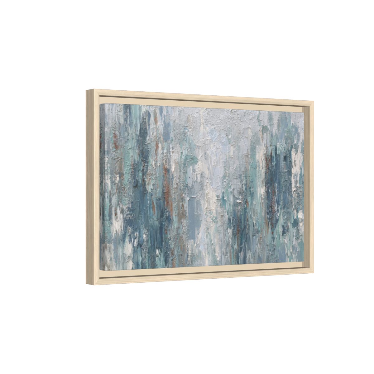 Abstract Forest Canvas Wall Art – natural wood framed canvas