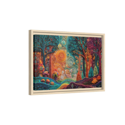 Forest Canvas Art – natural wood framed canvas