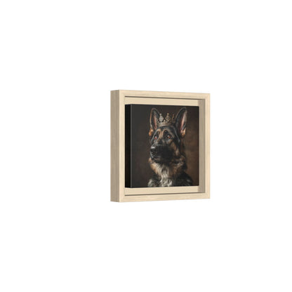 German Shepherd Dog Crown Canvas Print – natural wood framed canvas