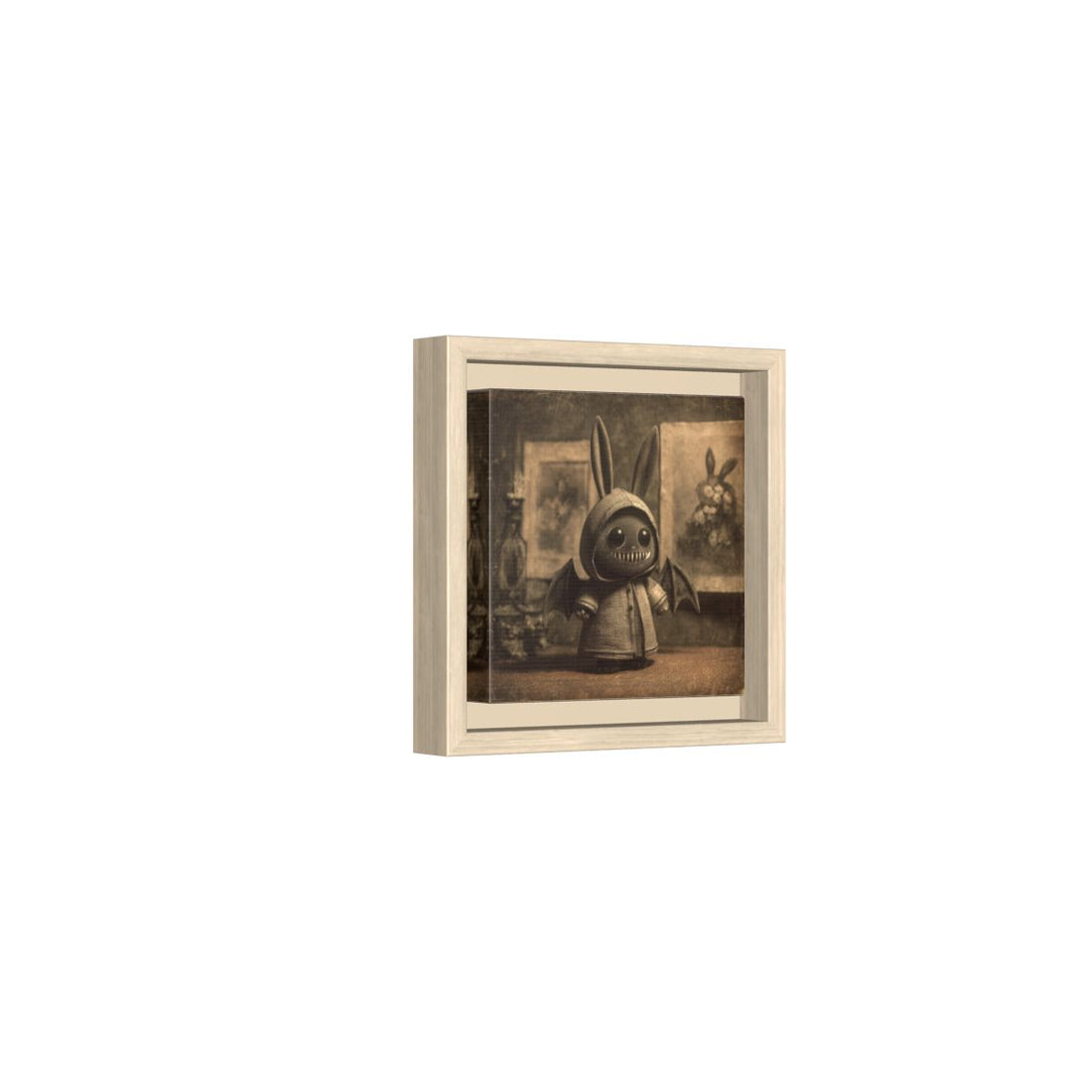 Gothic Monster Art Print – natural wood framed canvas