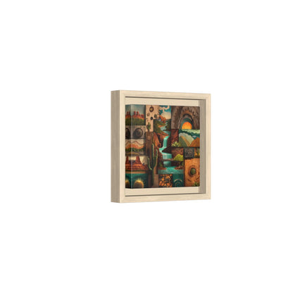 Arizona Desert Landscape Canvas Print – natural wood framed canvas