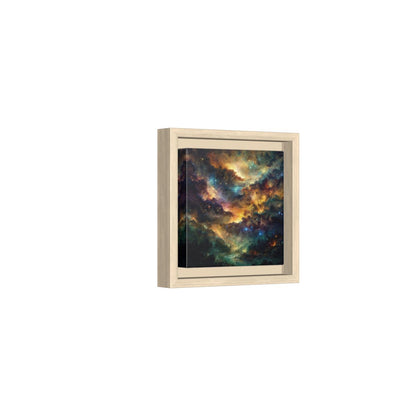 Cosmic Nebula Canvas Wall Art – natural wood framed canvas