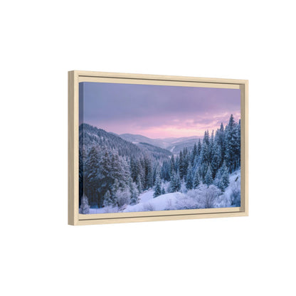 Winter Forest Canvas Print – natural wood framed canvas