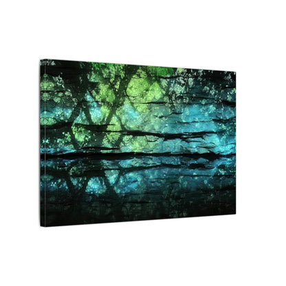 Illuminated Cave Wall Art – gallery wrapped canvas, side view