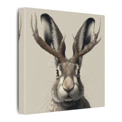 Jackalope Art Print – gallery wrapped canvas, side view