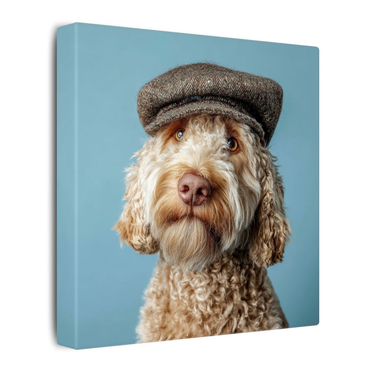 Labradoodle Dog Canvas Print – gallery wrapped canvas, side view