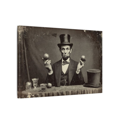 Lincoln Portrait Canvas Art – gallery wrapped canvas, side view