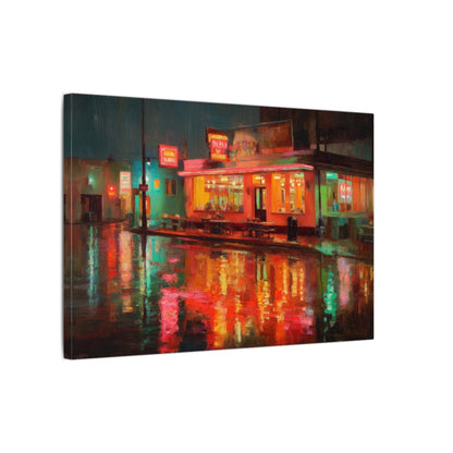 Midwest Supper Club Canvas Art – gallery wrapped canvas, side view