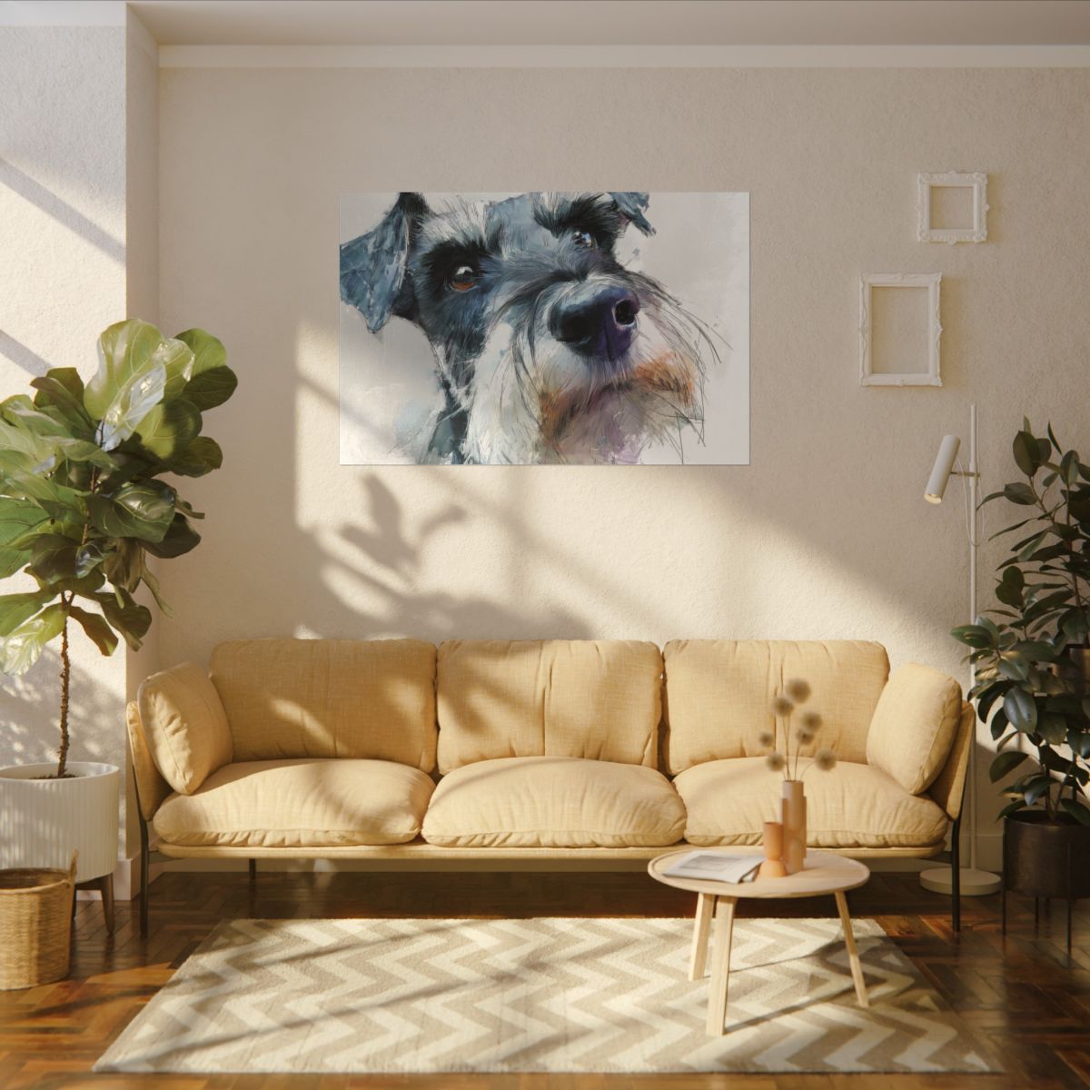 Copy of Miniature Schnauzer Canvas Print – Watercolor Dog Wall Art