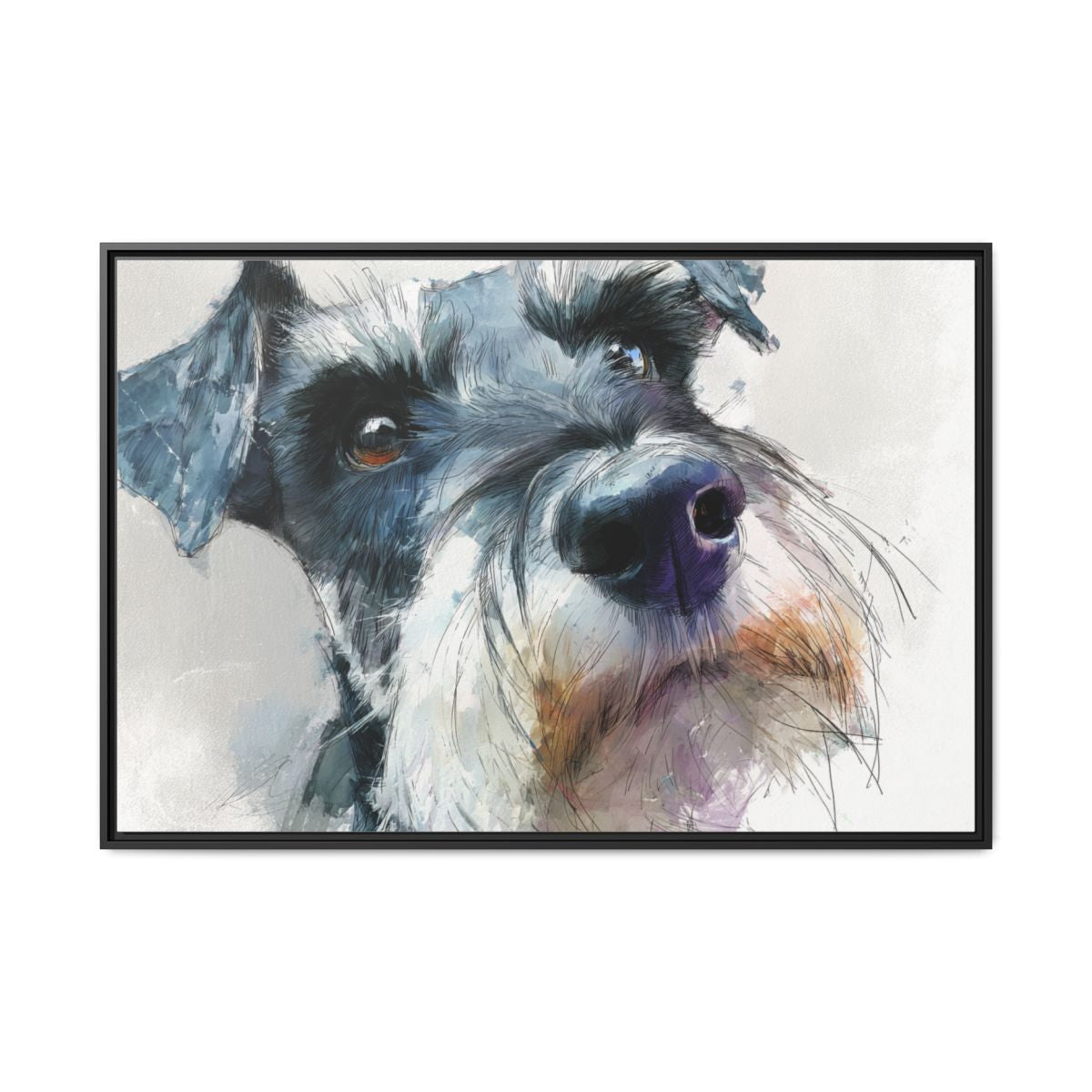 Copy of Miniature Schnauzer Canvas Print – Watercolor Dog Wall Art
