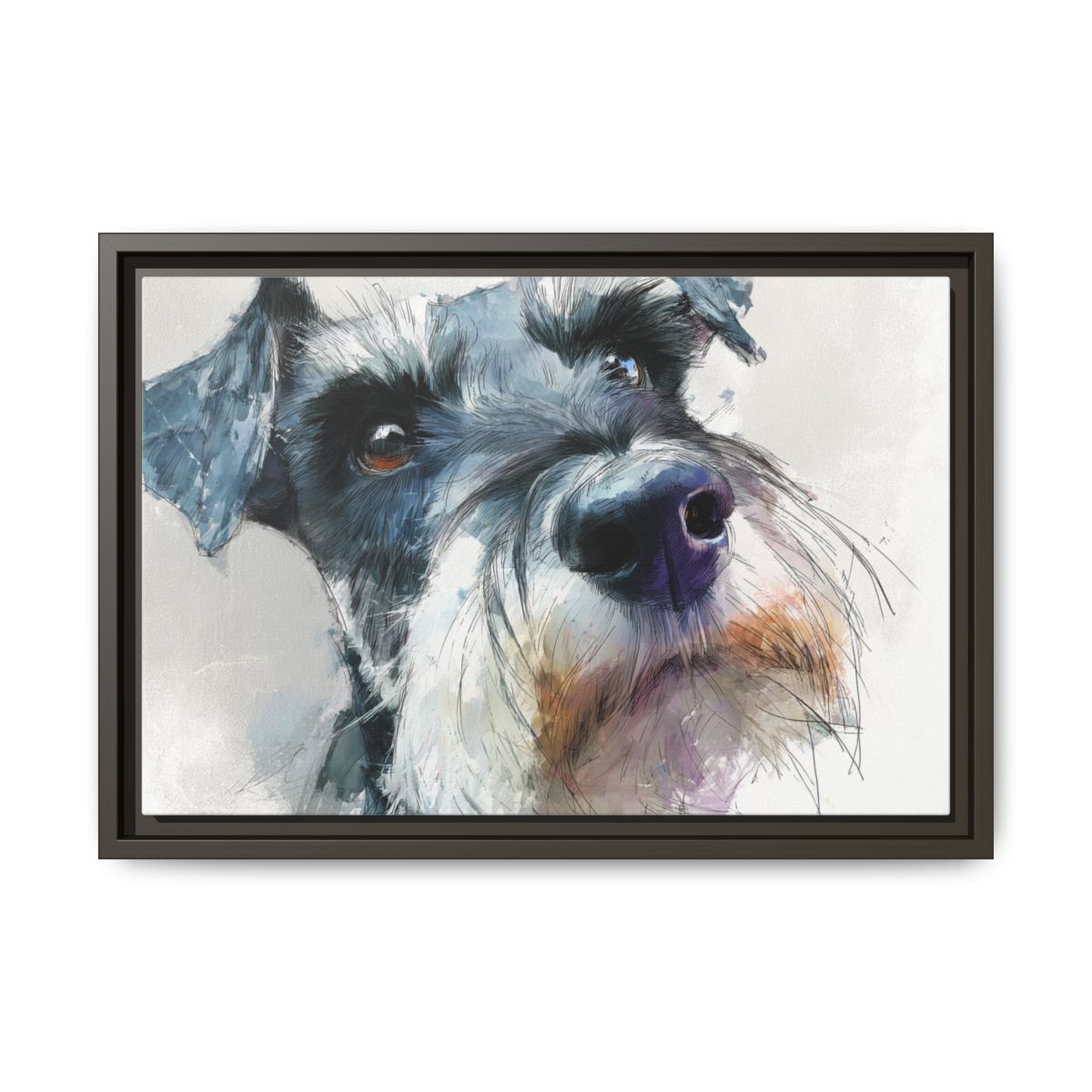 Copy of Miniature Schnauzer Canvas Print – Watercolor Dog Wall Art
