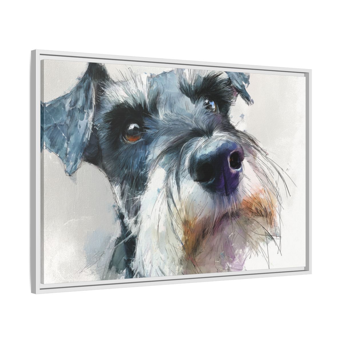 Copy of Miniature Schnauzer Canvas Print – Watercolor Dog Wall Art