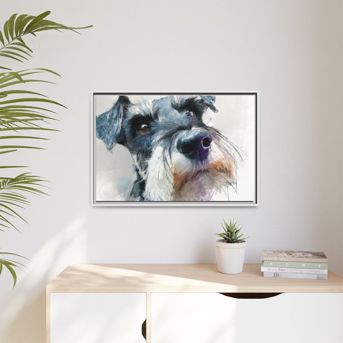Copy of Miniature Schnauzer Canvas Print – Watercolor Dog Wall Art