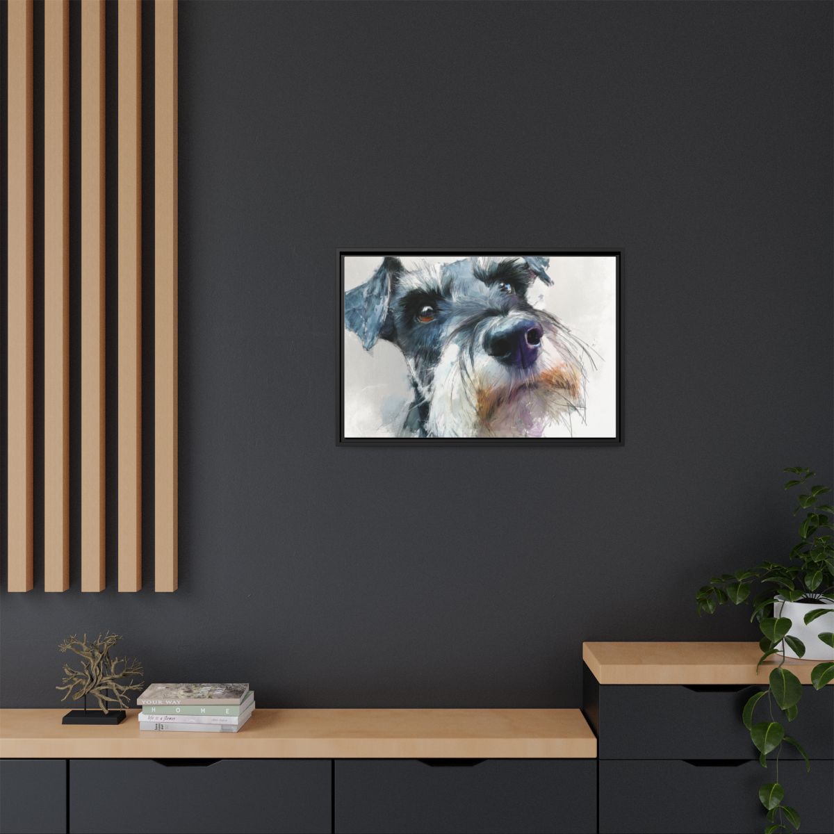 Copy of Miniature Schnauzer Canvas Print – Watercolor Dog Wall Art