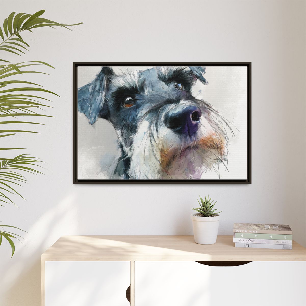 Copy of Miniature Schnauzer Canvas Print – Watercolor Dog Wall Art