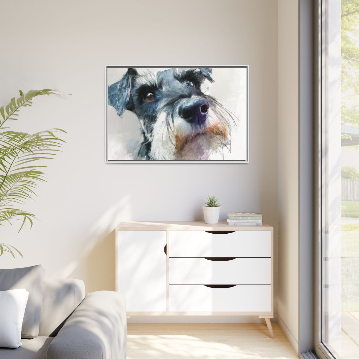 Copy of Miniature Schnauzer Canvas Print – Watercolor Dog Wall Art