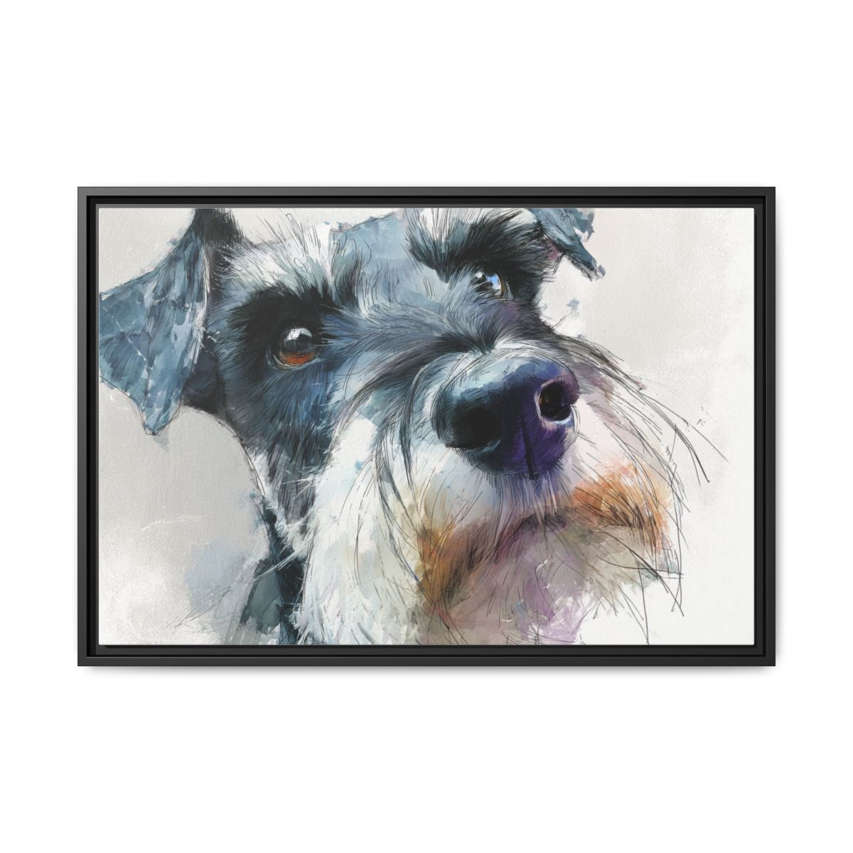 Copy of Miniature Schnauzer Canvas Print – Watercolor Dog Wall Art