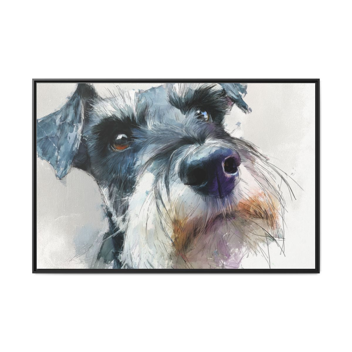 Copy of Miniature Schnauzer Canvas Print – Watercolor Dog Wall Art