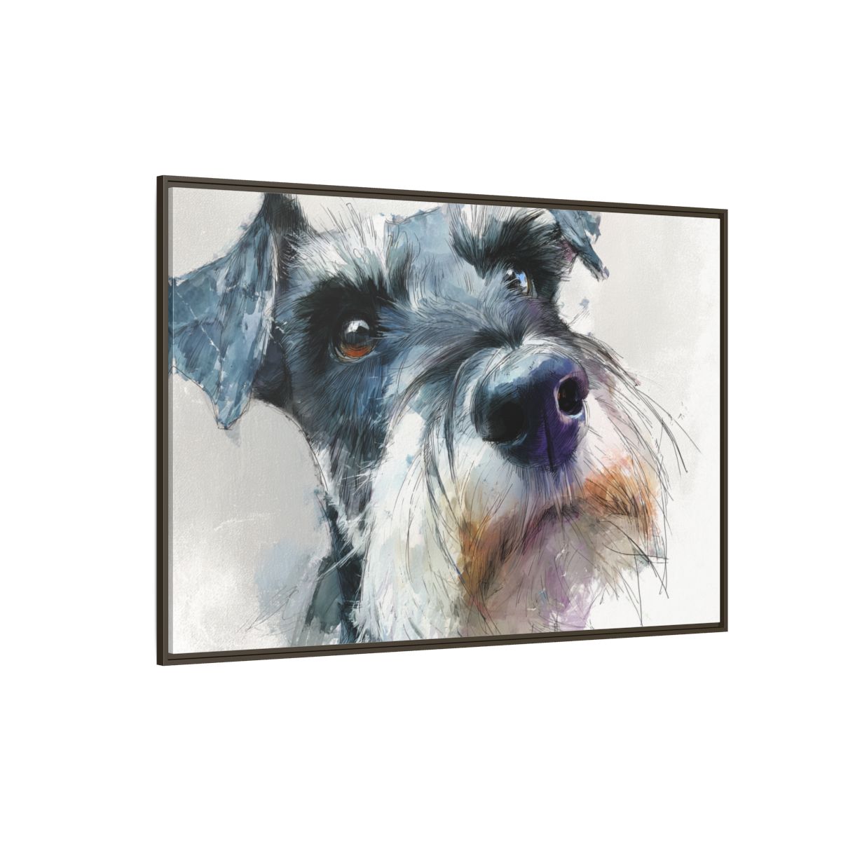 Copy of Miniature Schnauzer Canvas Print – Watercolor Dog Wall Art