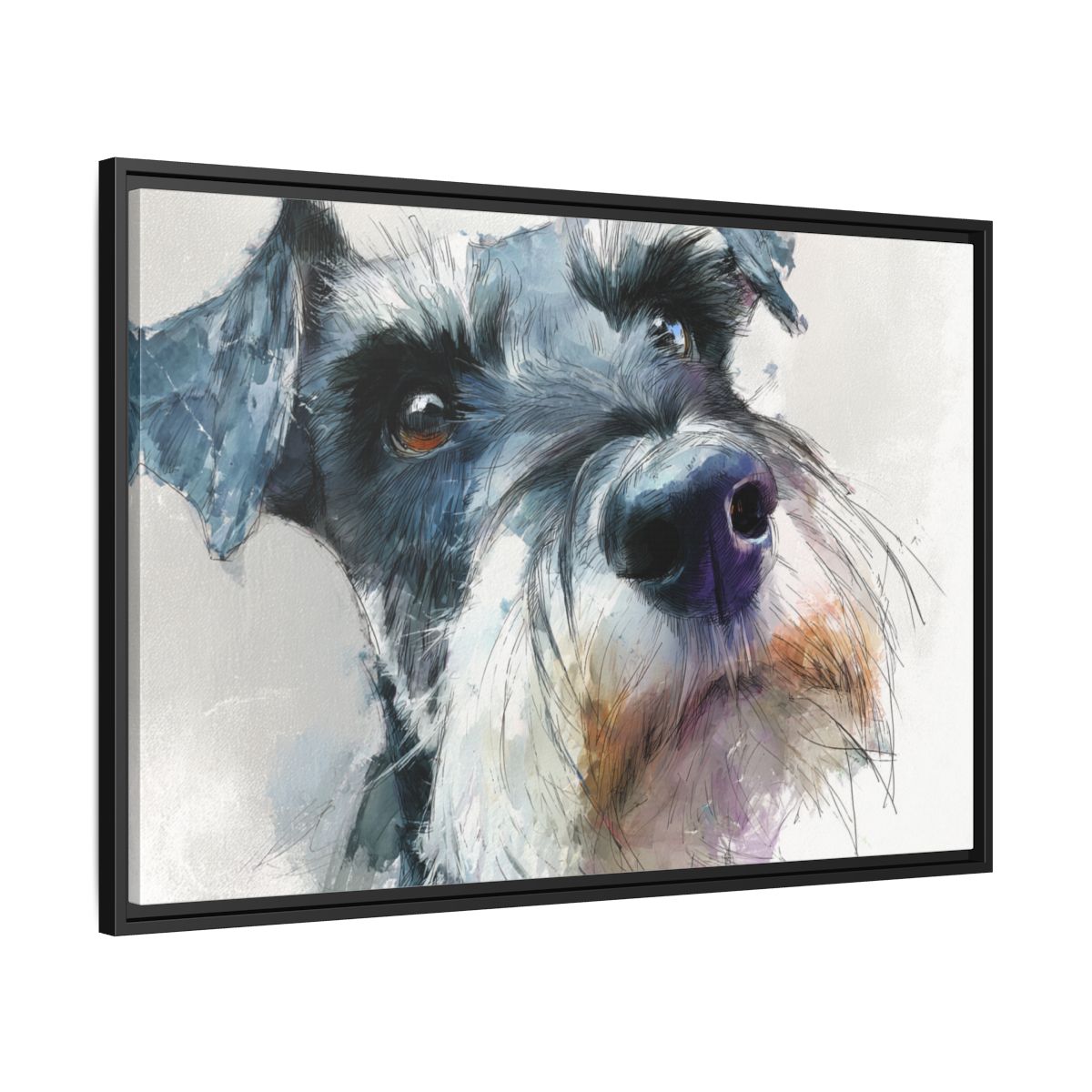 Copy of Miniature Schnauzer Canvas Print – Watercolor Dog Wall Art