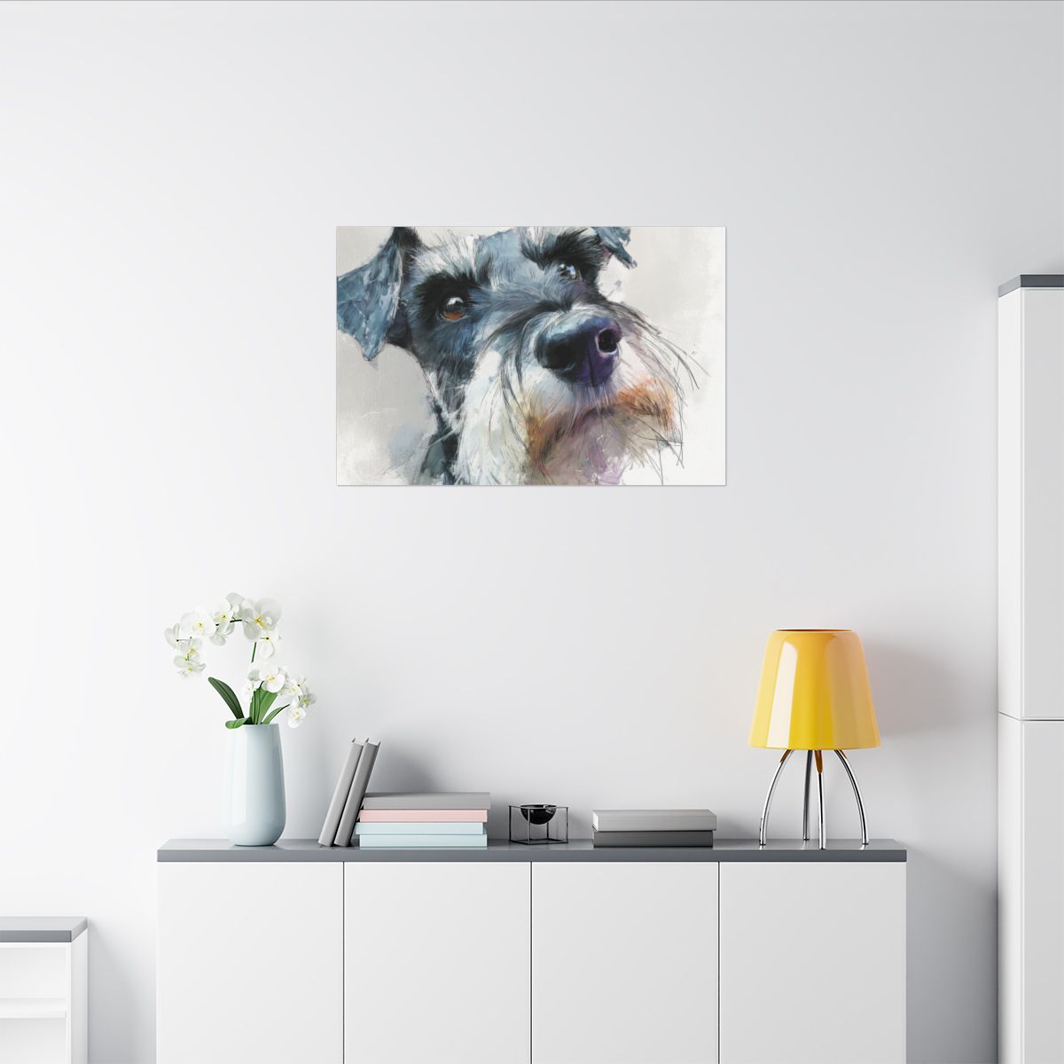 Copy of Miniature Schnauzer Canvas Print – Watercolor Dog Wall Art