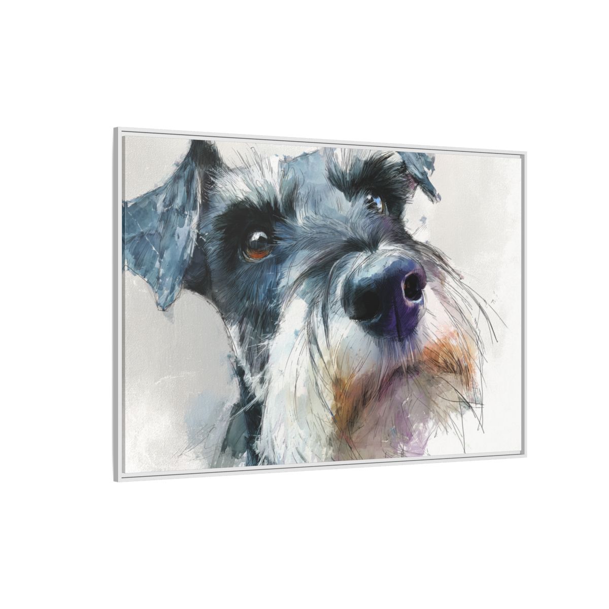 Copy of Miniature Schnauzer Canvas Print – Watercolor Dog Wall Art