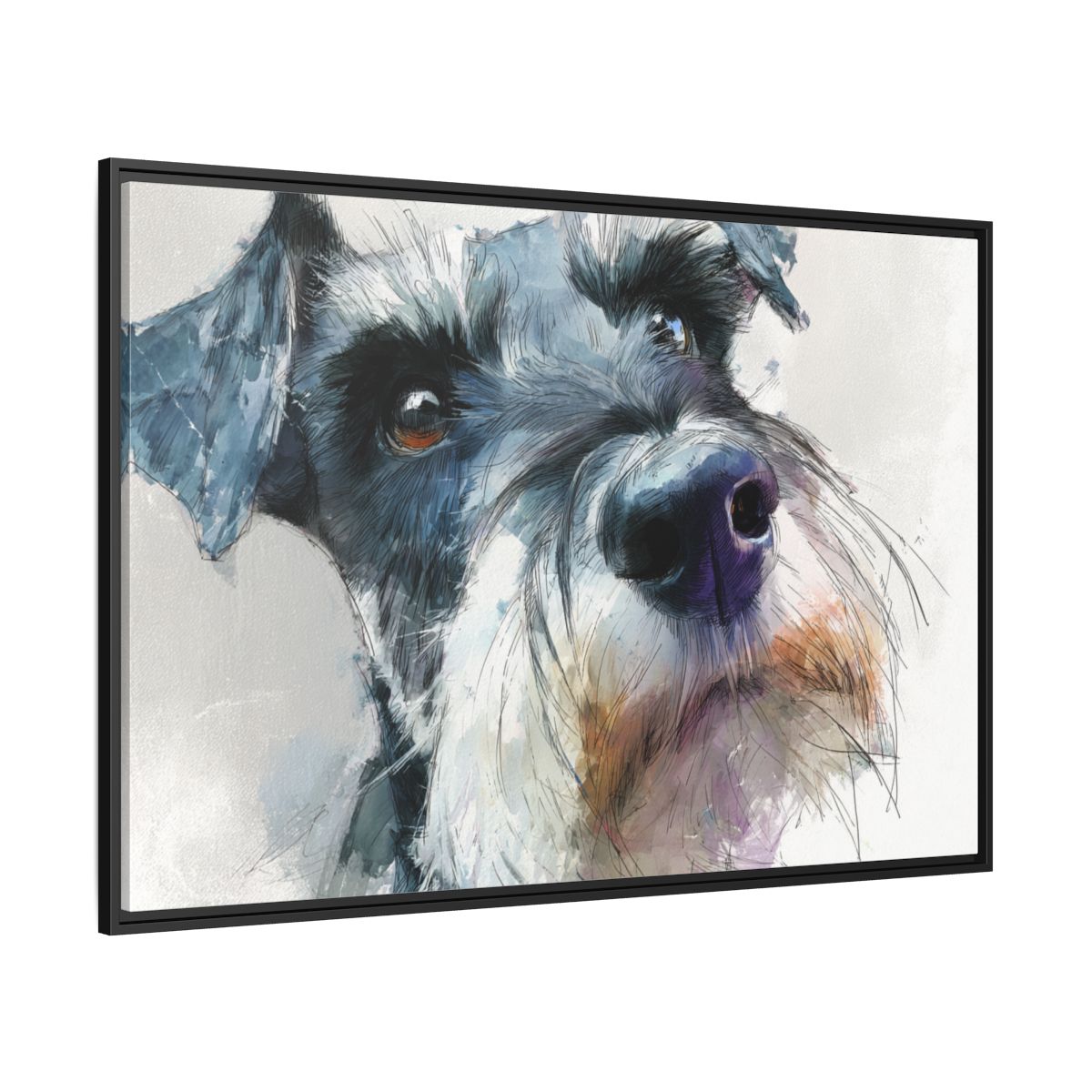 Copy of Miniature Schnauzer Canvas Print – Watercolor Dog Wall Art