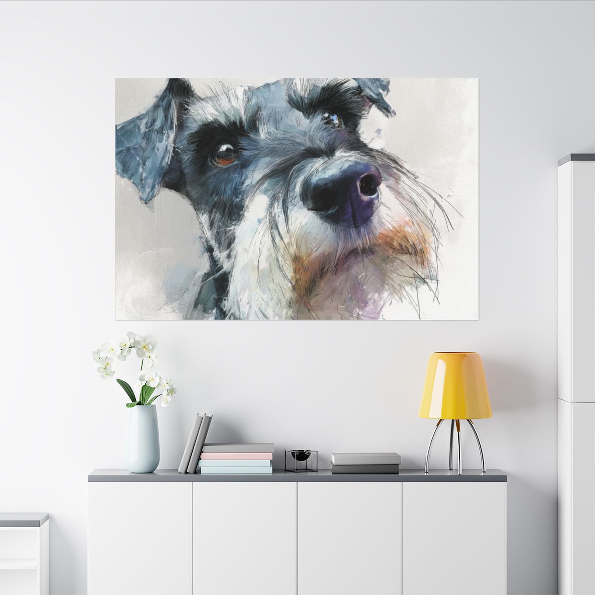Copy of Miniature Schnauzer Canvas Print – Watercolor Dog Wall Art