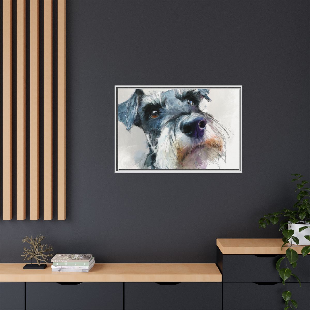 Copy of Miniature Schnauzer Canvas Print – Watercolor Dog Wall Art