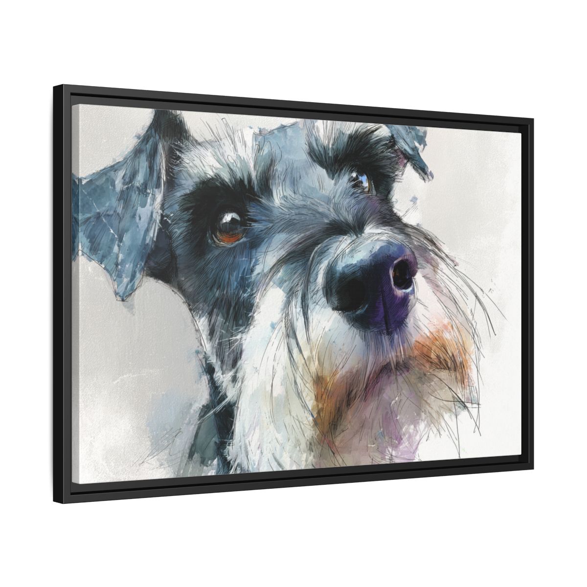 Copy of Miniature Schnauzer Canvas Print – Watercolor Dog Wall Art