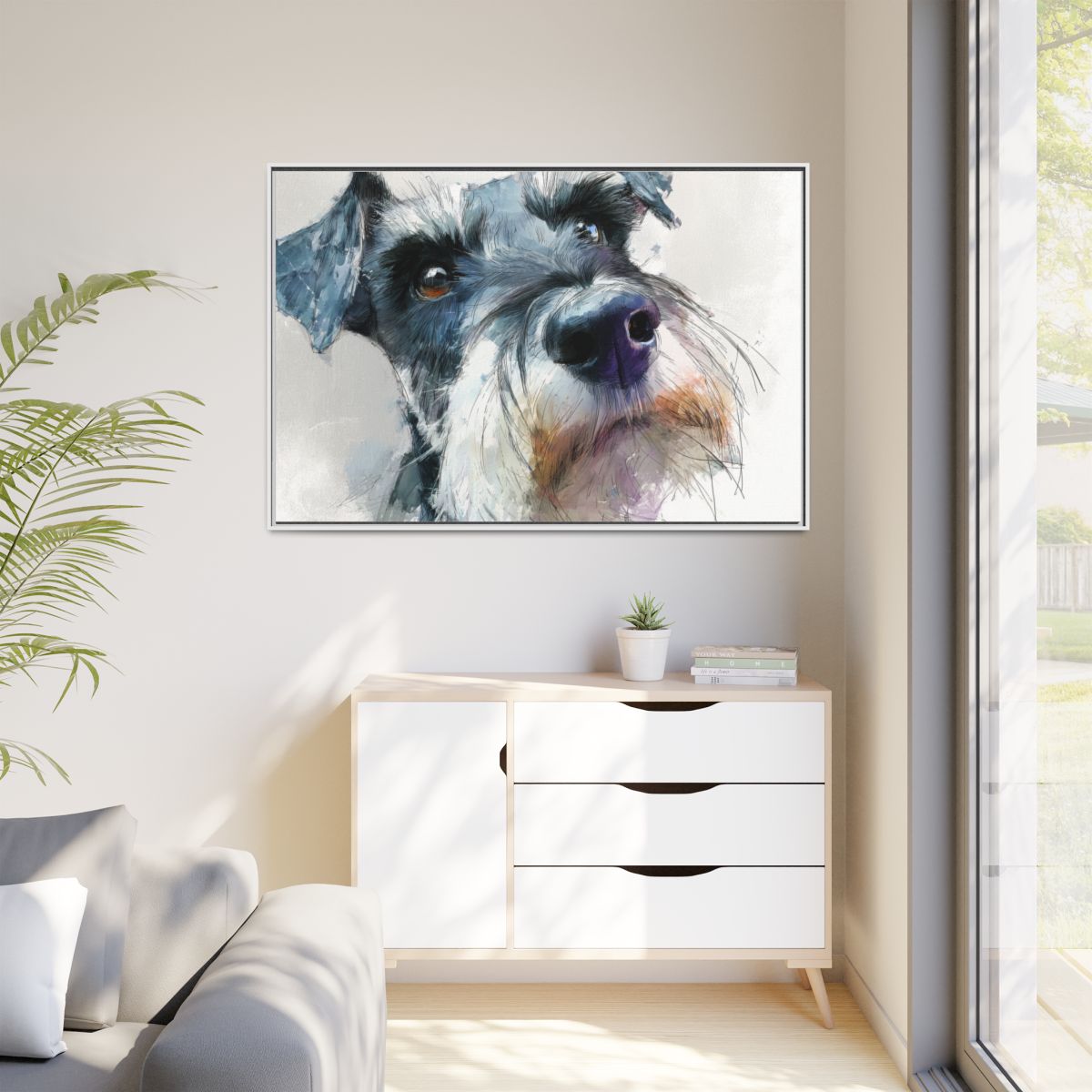Copy of Miniature Schnauzer Canvas Print – Watercolor Dog Wall Art