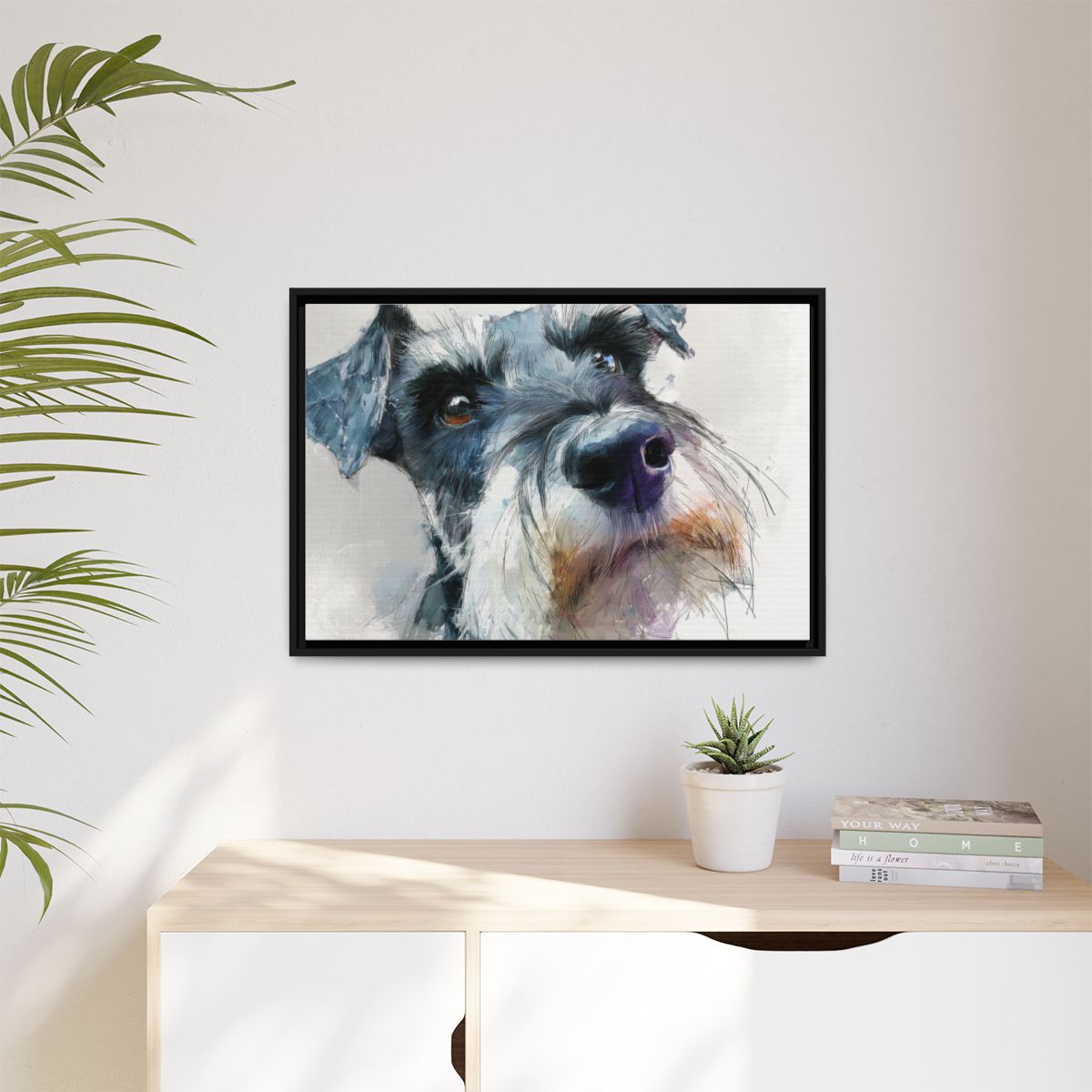 Copy of Miniature Schnauzer Canvas Print – Watercolor Dog Wall Art
