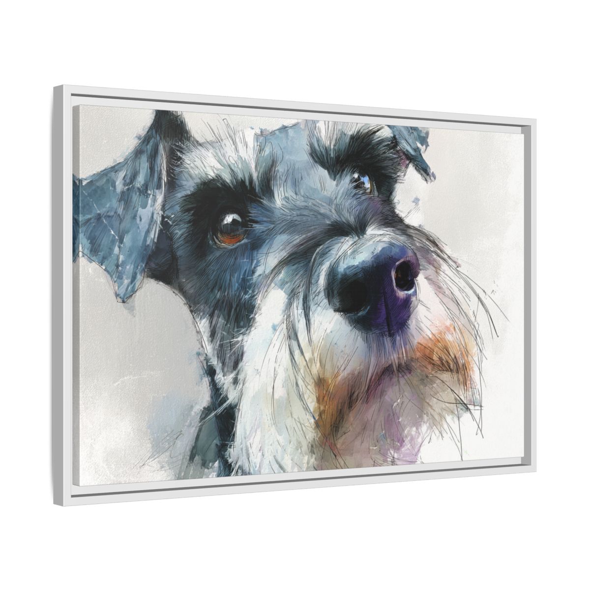 Copy of Miniature Schnauzer Canvas Print – Watercolor Dog Wall Art