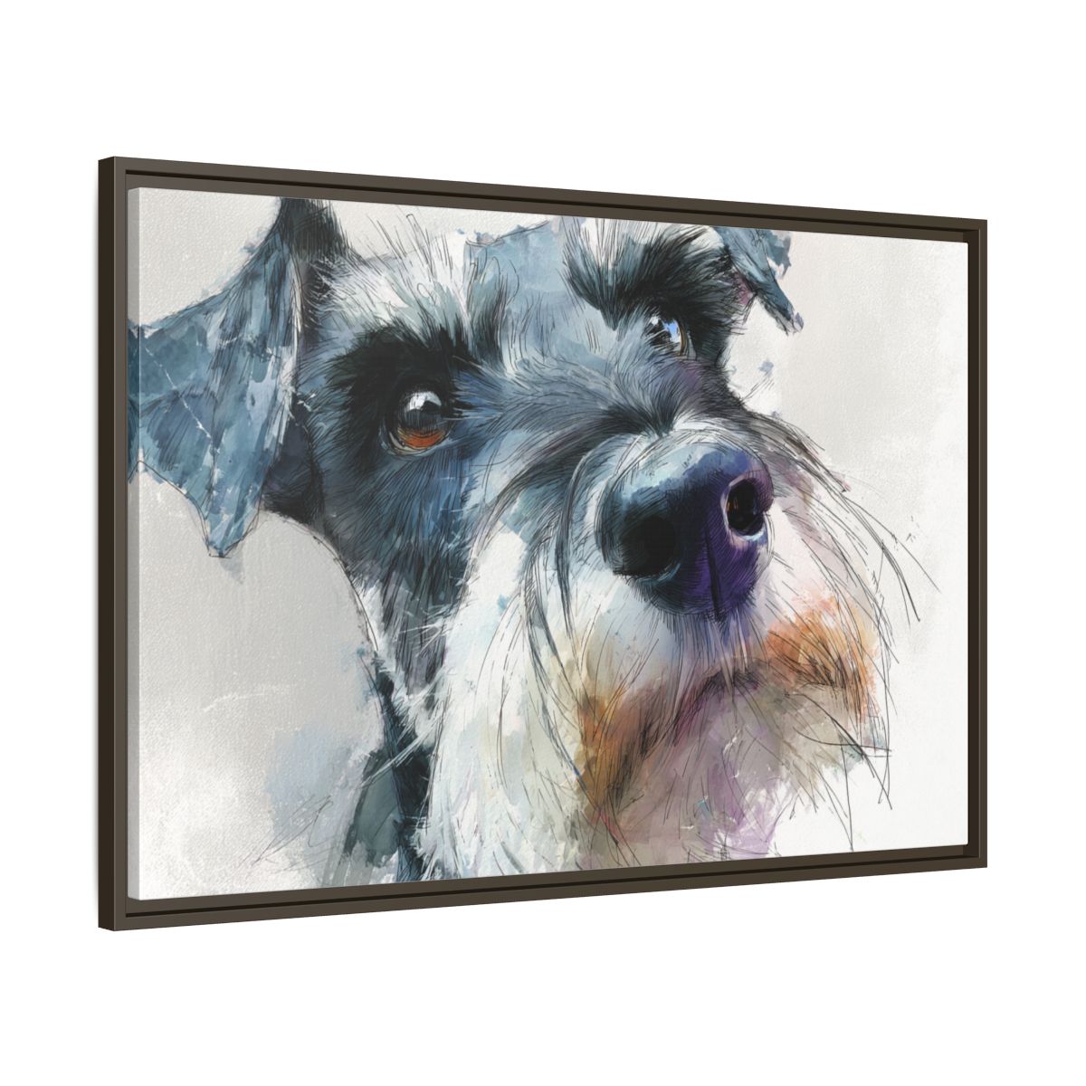 Copy of Miniature Schnauzer Canvas Print – Watercolor Dog Wall Art