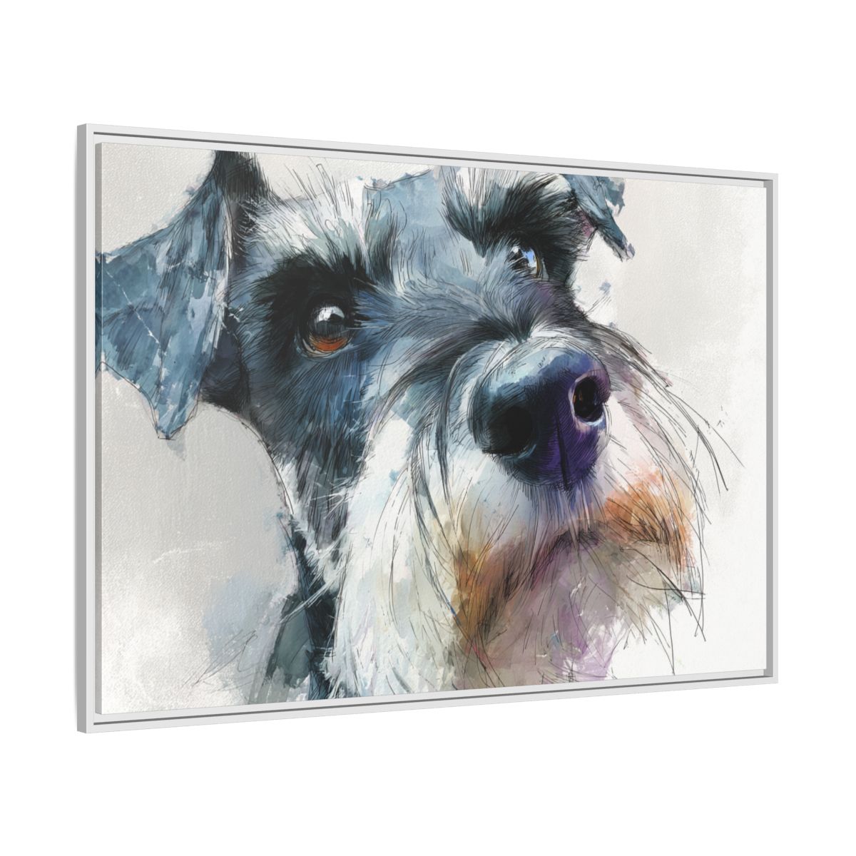 Copy of Miniature Schnauzer Canvas Print – Watercolor Dog Wall Art