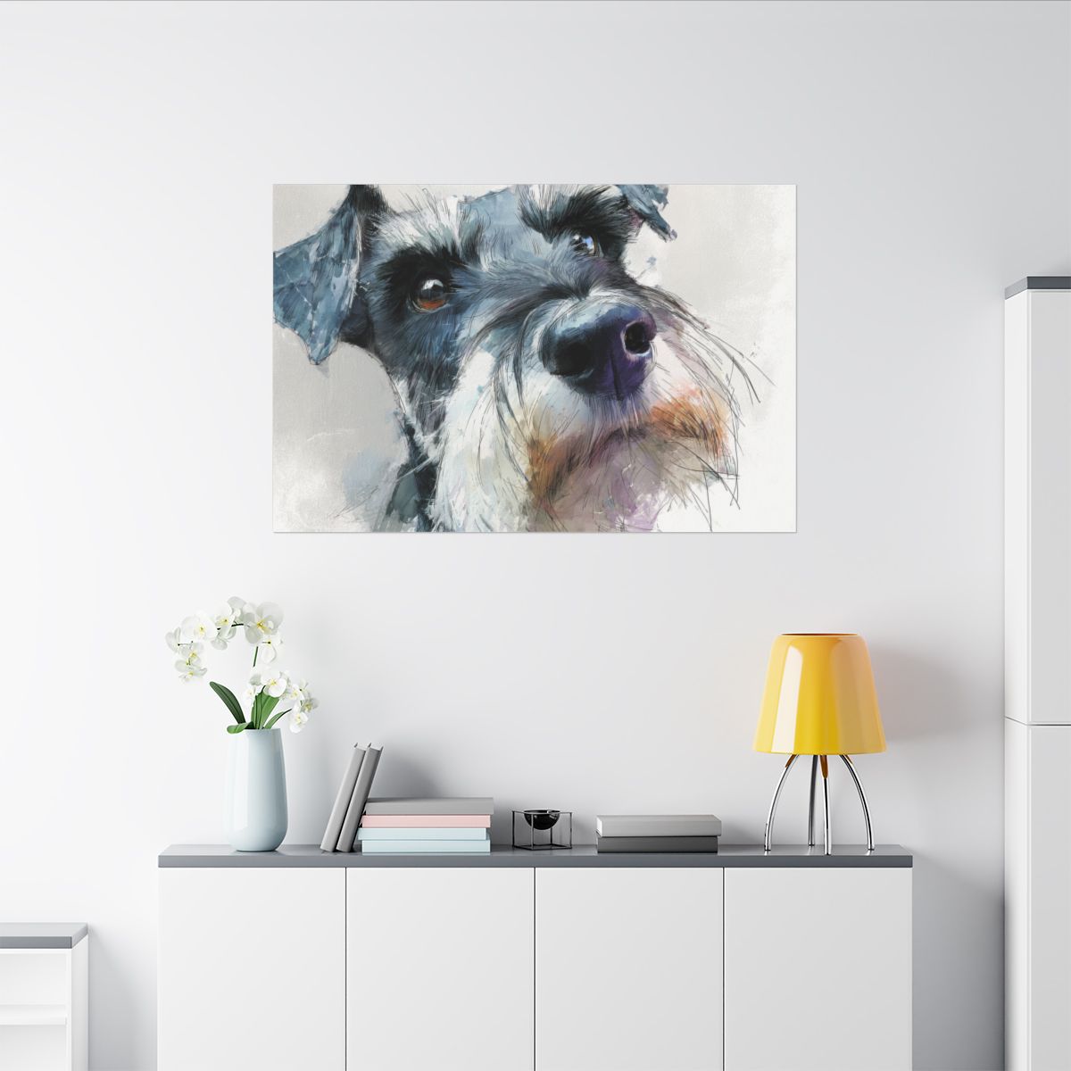 Copy of Miniature Schnauzer Canvas Print – Watercolor Dog Wall Art