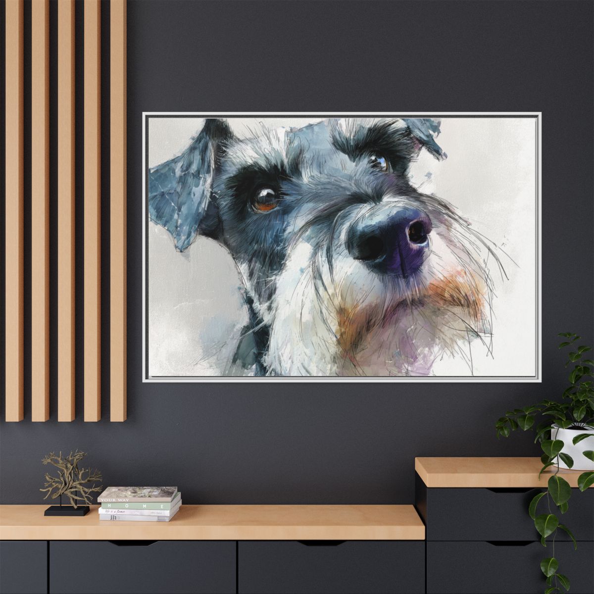 Copy of Miniature Schnauzer Canvas Print – Watercolor Dog Wall Art