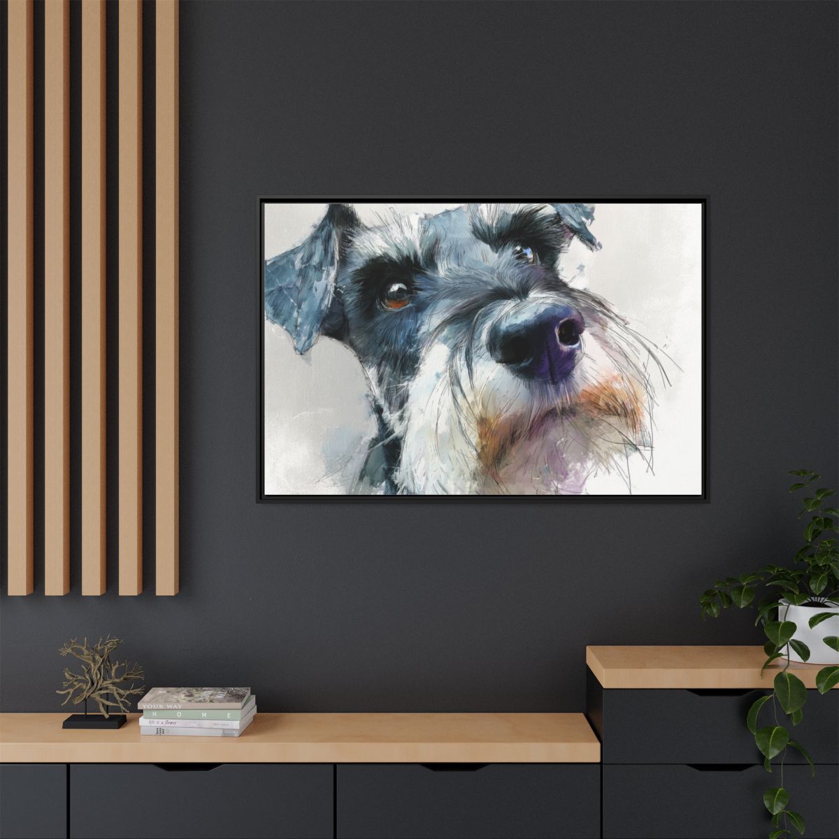 Copy of Miniature Schnauzer Canvas Print – Watercolor Dog Wall Art