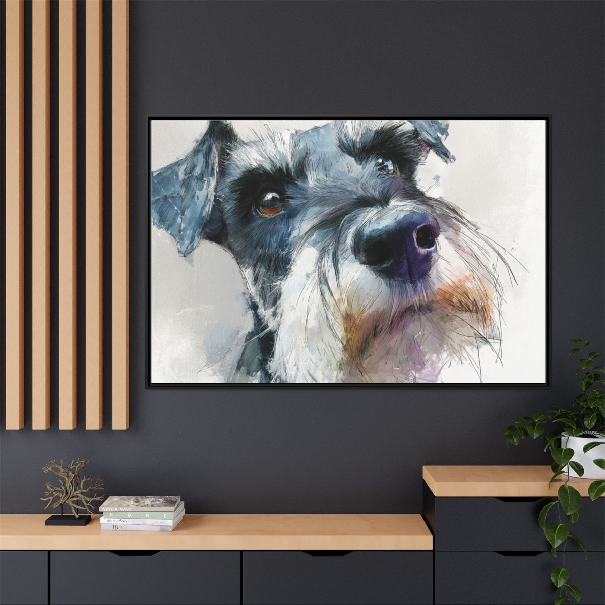 Copy of Miniature Schnauzer Canvas Print – Watercolor Dog Wall Art