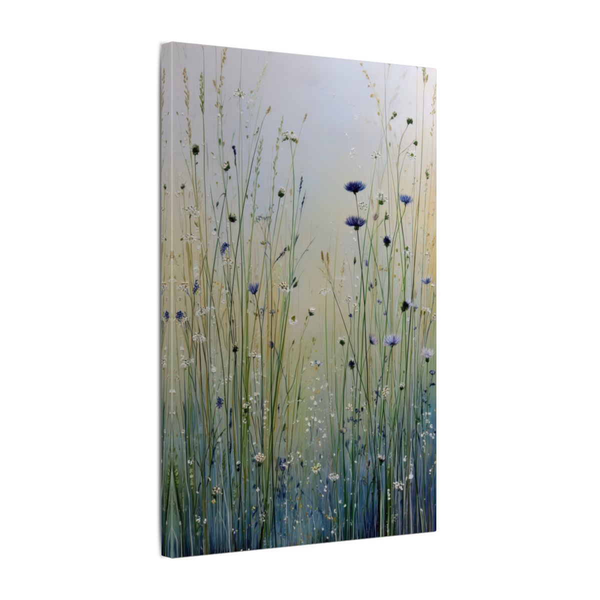 Minimalist Botanical Wall Art – gallery wrapped canvas, side view