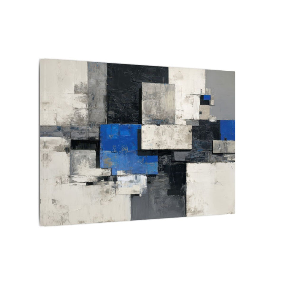 Modern Abstract Wall Art – gallery wrapped canvas, side view
