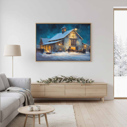 Winter Barn Wedding Wall Art – styled room view 11