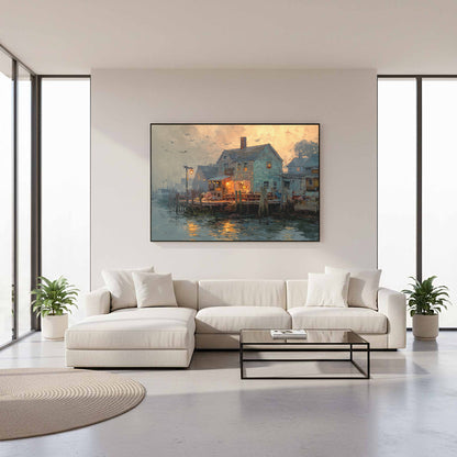 New England Clam Shack Canvas Print – styled room view 10
