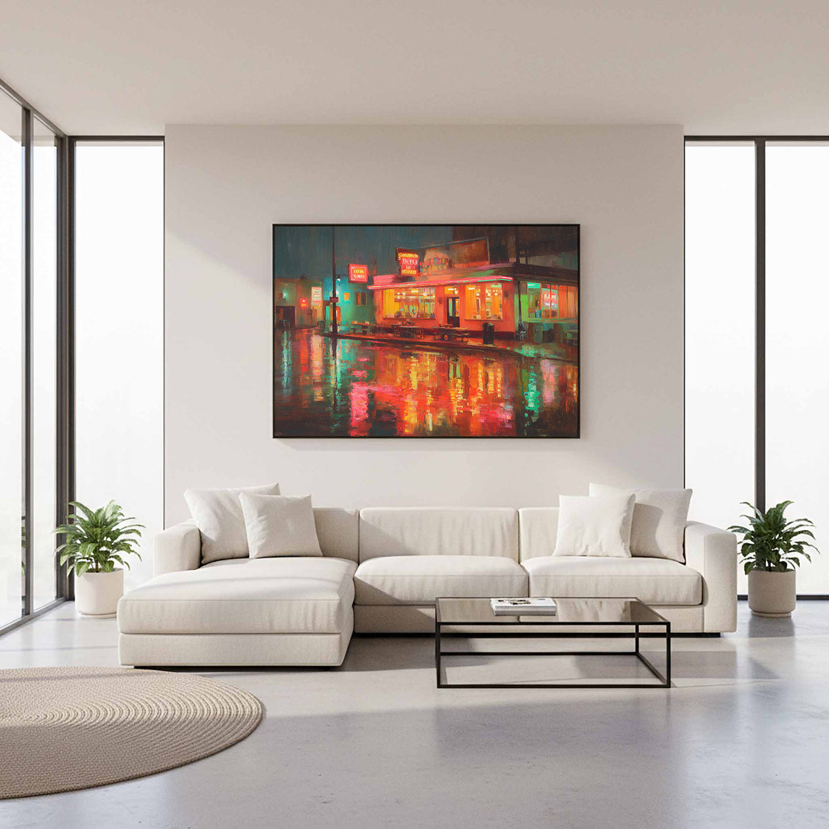 Midwest Supper Club Canvas Art – styled room view 10