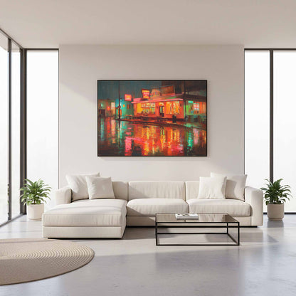 Midwest Supper Club Canvas Art – styled room view 10