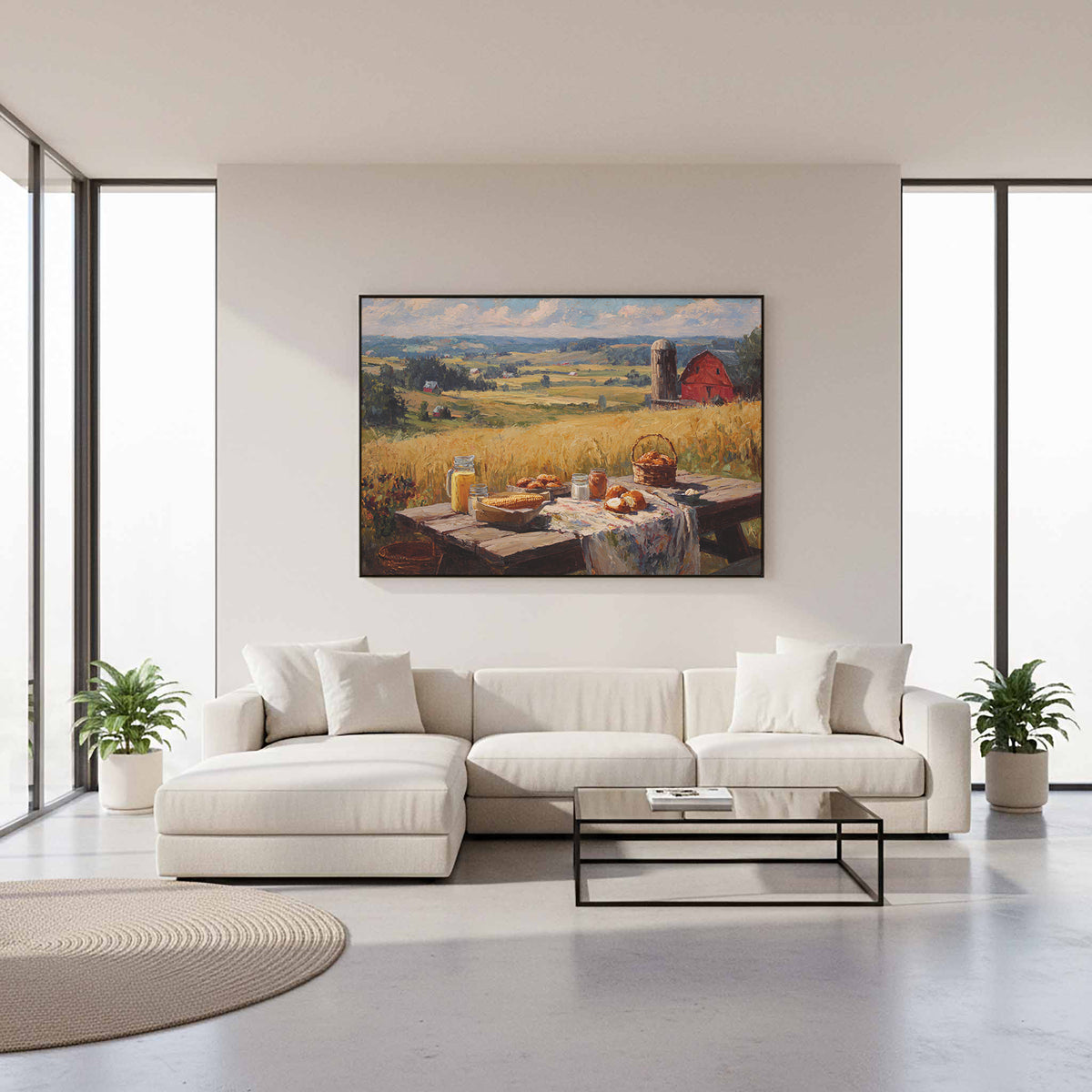 Midwest Farmhouse Still Life Canvas Print – styled room view 11