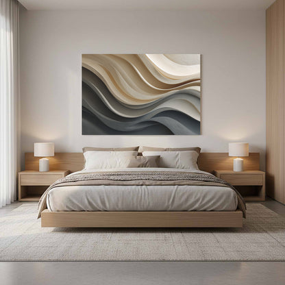 Abstract Sculptural Wall Art – styled room view 12